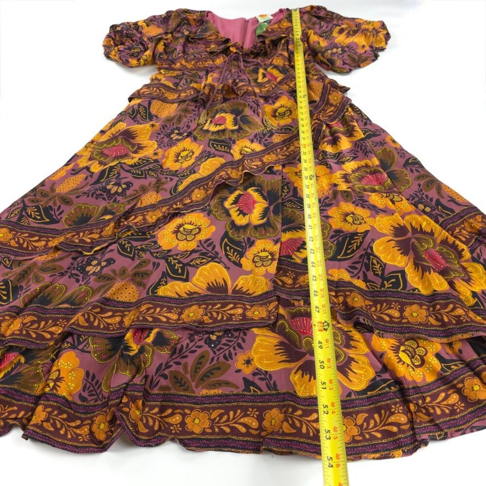 NWT Farm Rio Blush Garden Bloom Maxi Dress Resort Boho Romantic Heritage - Picture 5 of 15